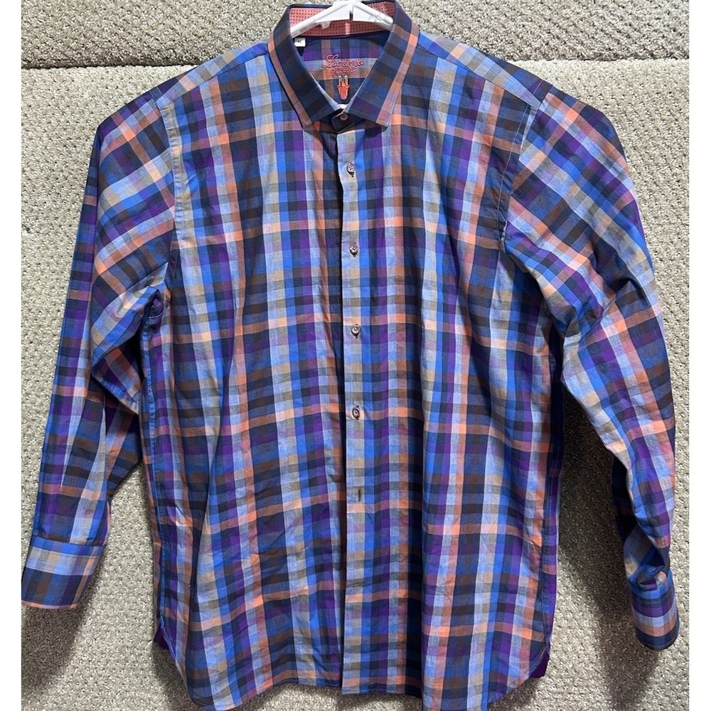 Luchiano Visconti Multicolored Long Sleeve Button Down Shirt Men's Size XL‎